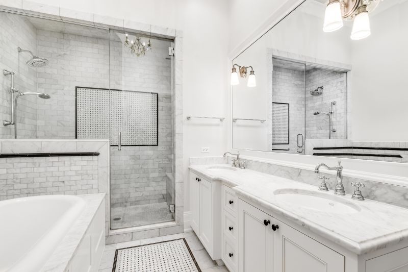 Modern bathroom renovation with walk-in shower